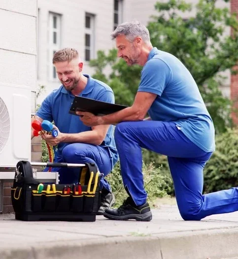 Industrial Air Conditioning Technician. HVAC Cooling System Repair